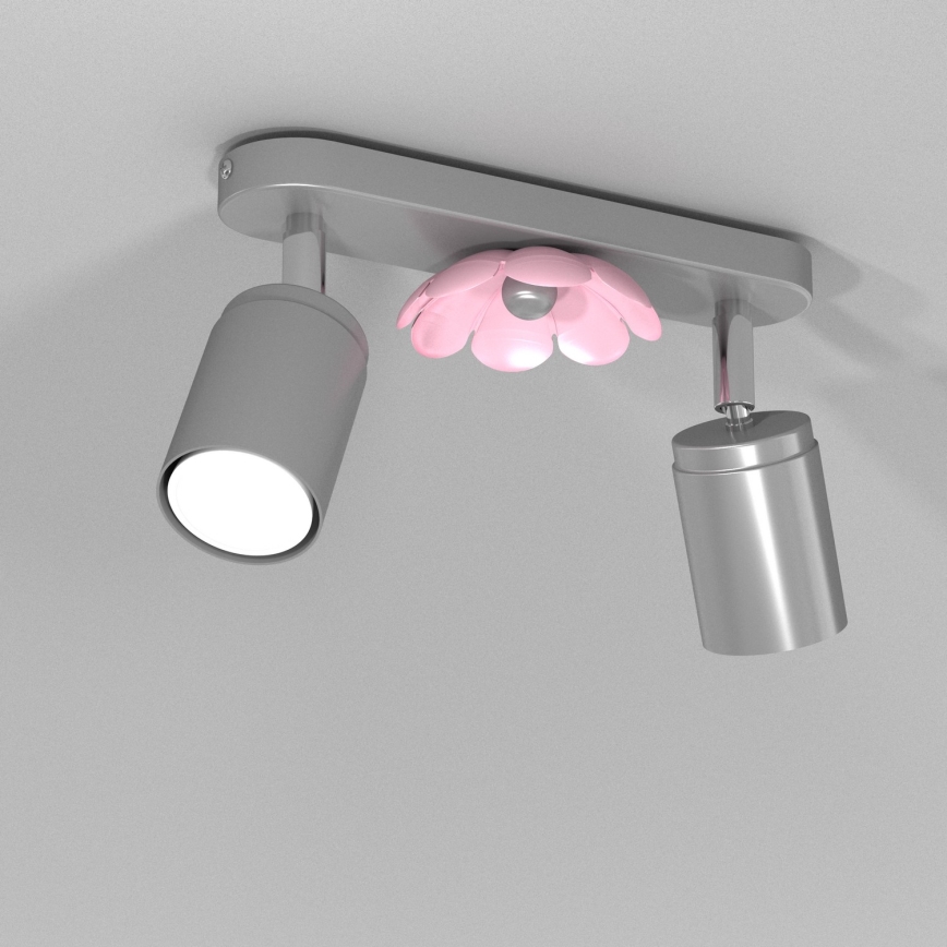 Точковий світильник FLOWER 2xGU10/8W/230V матовий хром