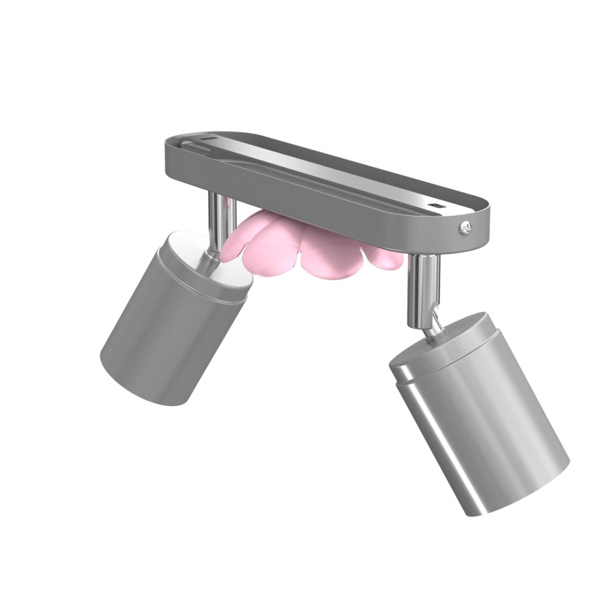 Точковий світильник FLOWER 2xGU10/8W/230V матовий хром