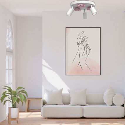 Точковий світильник FLOWER 3xGU10/8W/230V білий