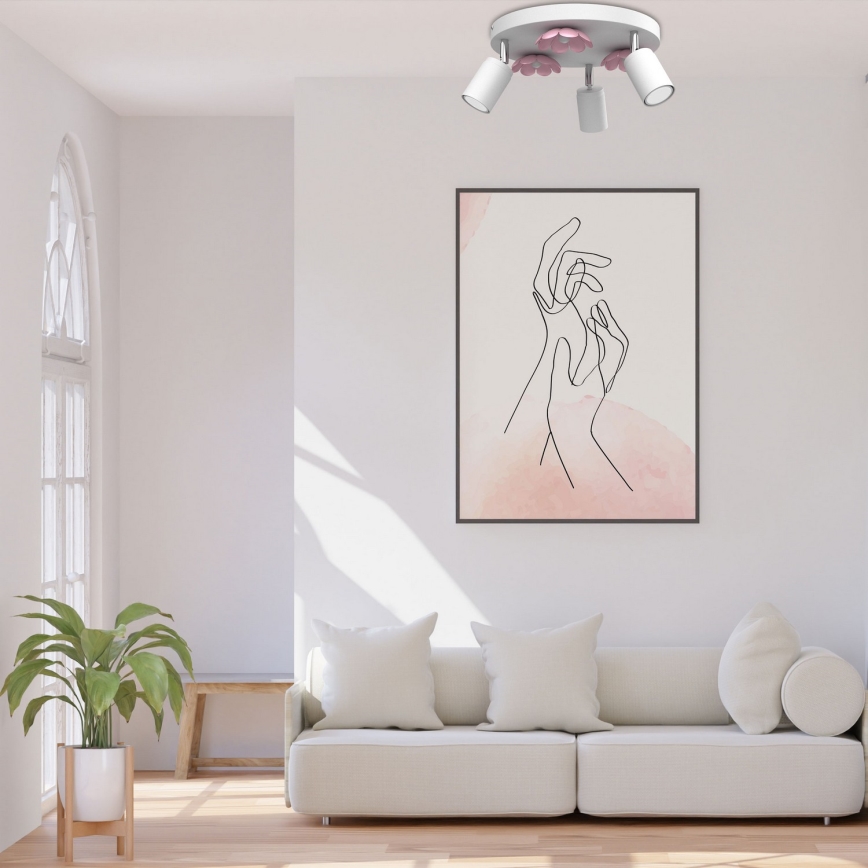 Точковий світильник FLOWER 3xGU10/8W/230V білий