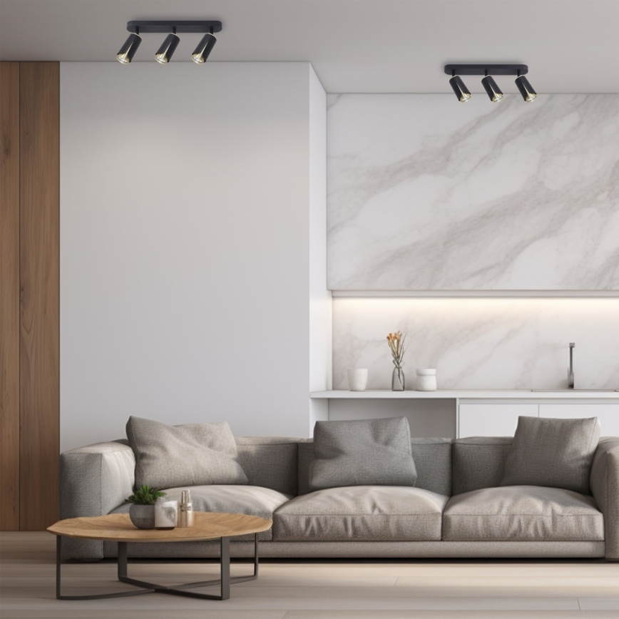 Точковий світильник FLOWER 3xGU10/8W/230V чорний