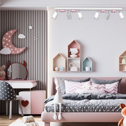 Точковий світильник FLOWER 6xGU10/8W/230V білий