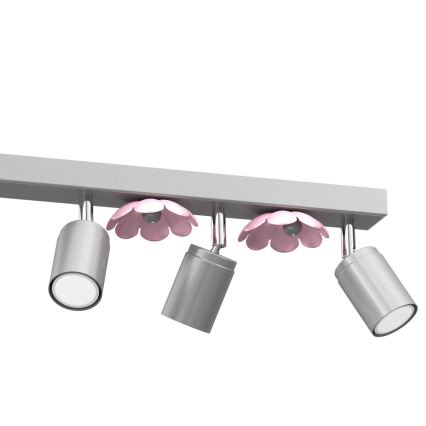 Точковий світильник FLOWER 6xGU10/8W/230V матовий хром