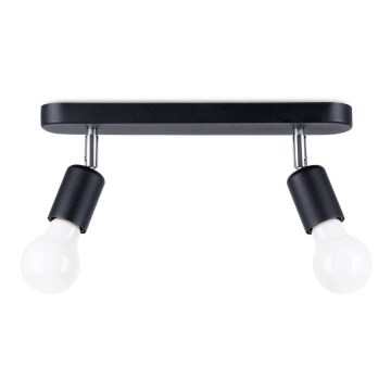 Точковий світильник FORNES 2xE27/60W/230V чорний