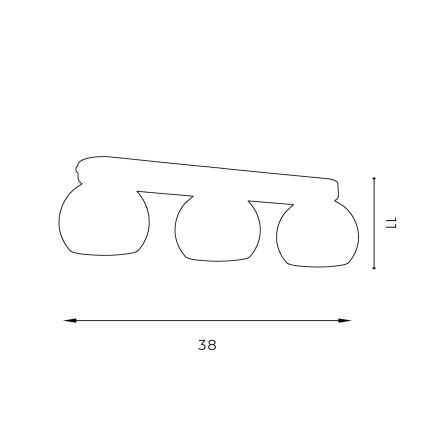 Точковий світильник GALAXY 3xGU10/8W/230V чорний