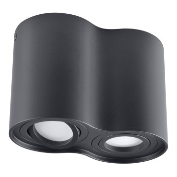 Точковий світильник HADAR 2xGU10/10W/230V чорний