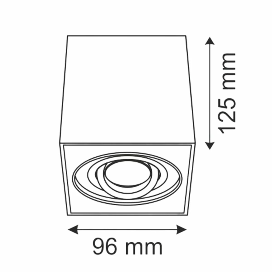 Точковий світильник HADAR Q1 1xGU10/10W/230V чорний
