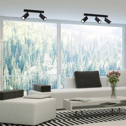 Точковий світильник HUDSON 3xGU10/8W/230V чорний