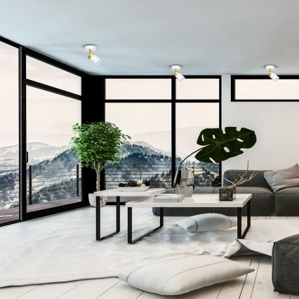 Точковий світильник JOKER 1xGU10/25W/230V білий/золотий