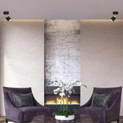 Точковий світильник JOKER 1xGU10/25W/230V чорний/золотистий