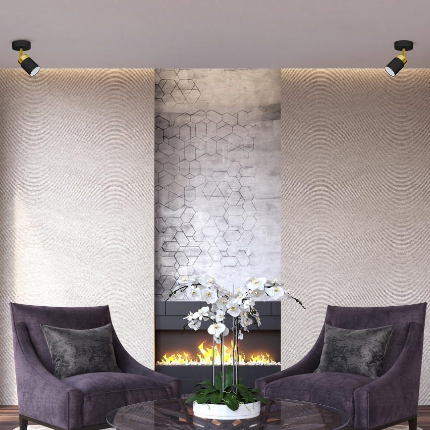 Точковий світильник JOKER 1xGU10/25W/230V чорний/золотистий