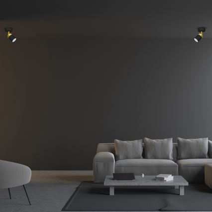 Точковий світильник JOKER 1xGU10/25W/230V чорний/золотистий