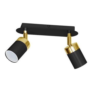 Точковий світильник JOKER 2xGU10/25W/230V чорний/золотий