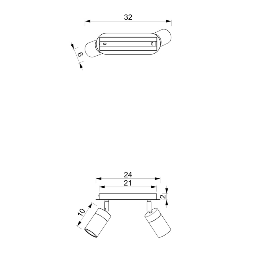 Точковий світильник JOKER 2xGU10/25W/230V синій/золотий