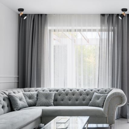 Точковий світильник JOKER BLACK WOOD 1xGU10/8W/230V