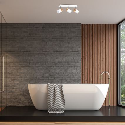 Точковий світильник JOKER WHITE WOOD 3xGU10/8W/230V