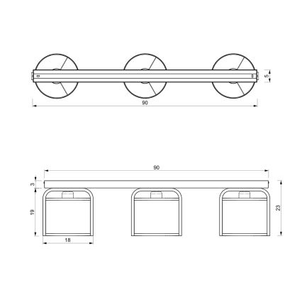 Точковий світильник JONKO 3xE27/60W/230V
