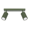 Точковий світильник KARBON 2xGU10/10W/230V зелений