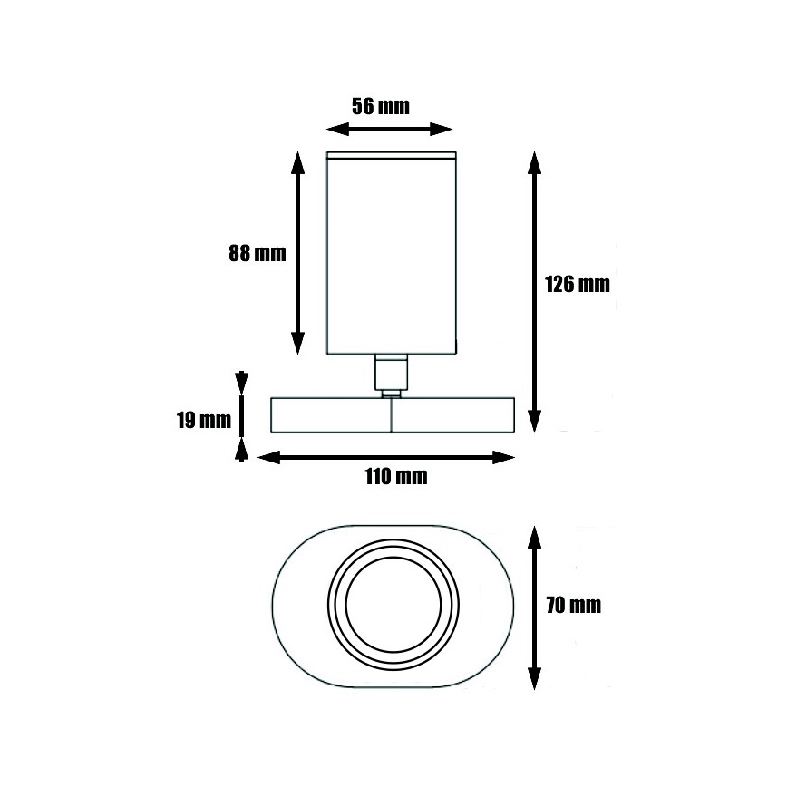 Точковий світильник KINIA 1xGU10/30W/230V біла