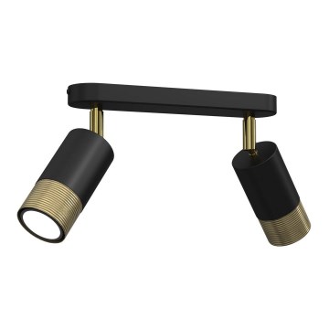 Точковий світильник LINK 2xGU10/8W/230V чорний/латунь