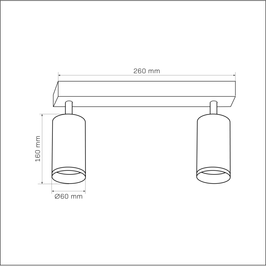 Точковий світильник LONDON 2xGU10/10W/230V чорний
