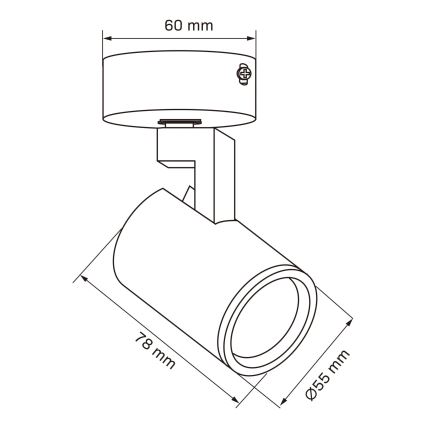 Точковий світильник LYNX 1xGU10/10W/230V білий
