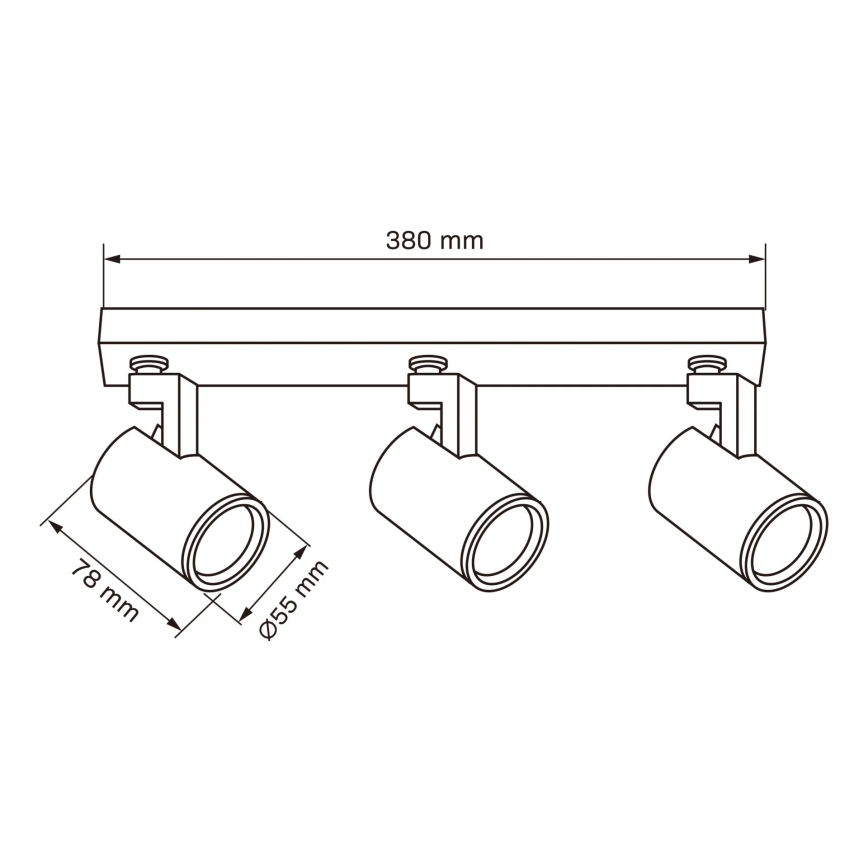 Точковий світильник LYNX 3xGU10/10W/230V білий