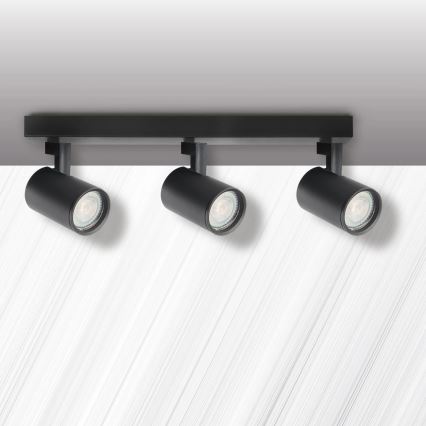 Точковий світильник LYNX 3xGU10/10W/230V чорний