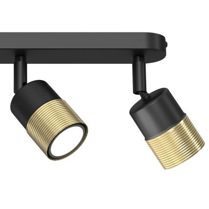 Точковий світильник MIZU 3xGU10/8W/230V чорний/латунь