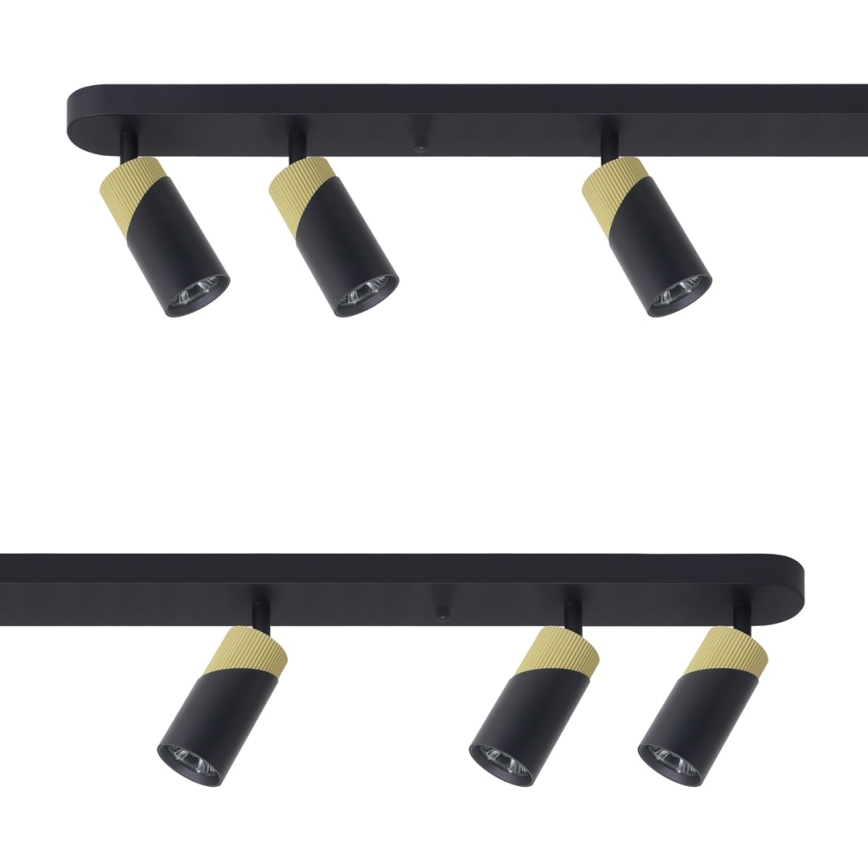 Точковий світильник NEO 6xGU10/8W/230V чорний/золотий