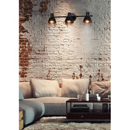 Точковий світильник NERIA 3xE14/40W/230V чорний/мідний