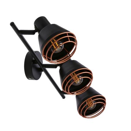 Точковий світильник NERIA 3xE14/40W/230V чорний/мідний