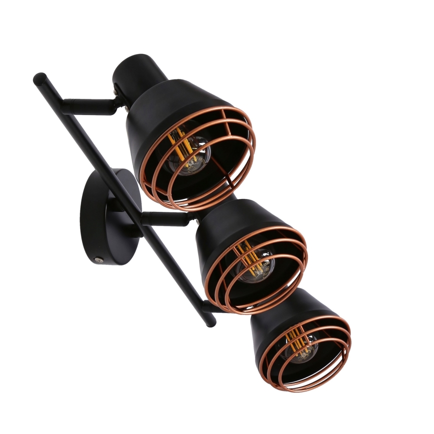 Точковий світильник NERIA 3xE14/40W/230V чорний/мідний