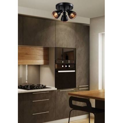 Точковий світильник NERIA 3xE14/40W/230V чорний/мідний