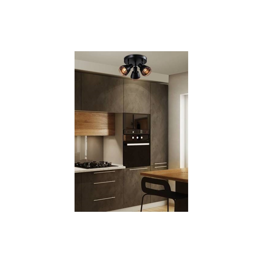 Точковий світильник NERIA 3xE14/40W/230V чорний/мідний