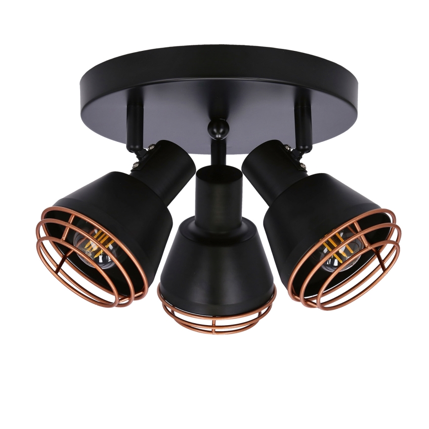 Точковий світильник NERIA 3xE14/40W/230V чорний/мідний