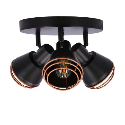 Точковий світильник NERIA 3xE14/40W/230V чорний/мідний