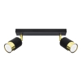 Точковий світильник NERO 2xGU10/40W/230V чорний/золотий