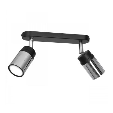 Точковий світильник NEST 2xGU10/8W/230V чорний/глянцевий хром