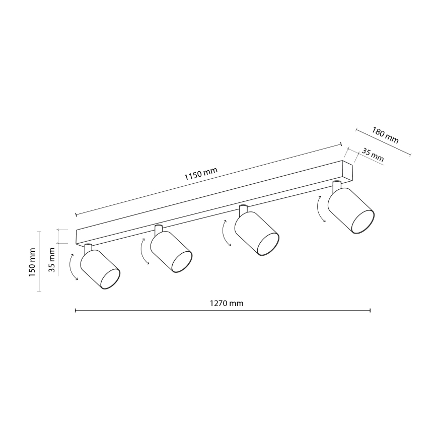 Точковий світильник NEX 4xGU10/10W/230V бежевий