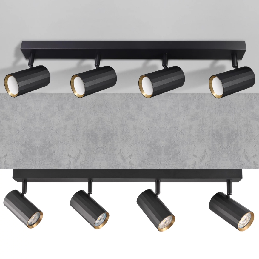 Точковий світильник NICEA 4xGU10/10W/230V чорний