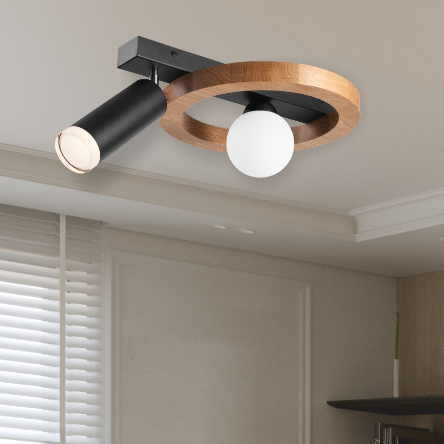 Точковий світильник OTIS 1xG9/5W/230V + 1xE27/15W/230V дуб