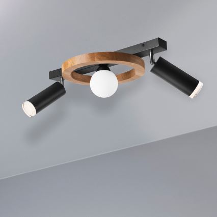 Точковий світильник OTIS 1xG9/5W/230V + 2xE27/15W/230V дуб