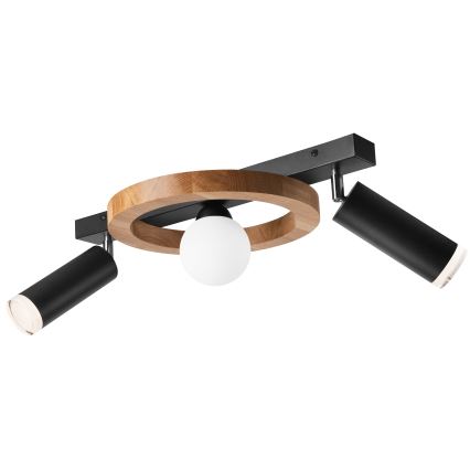 Точковий світильник OTIS 1xG9/5W/230V + 2xE27/15W/230V дуб