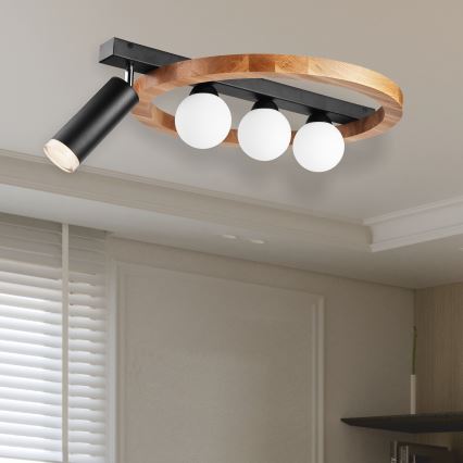 Точковий світильник OTIS 3xG9/5W/230V + 1xE27/15W/230V дуб