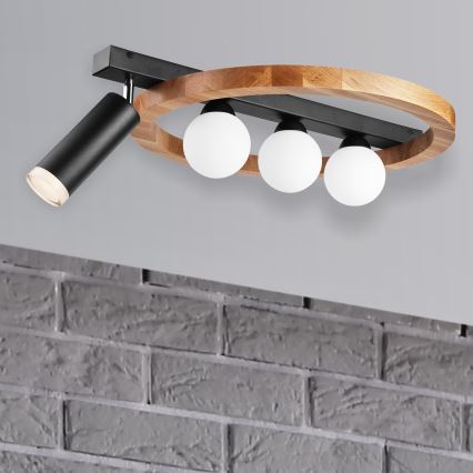 Точковий світильник OTIS 3xG9/5W/230V + 1xE27/15W/230V дуб