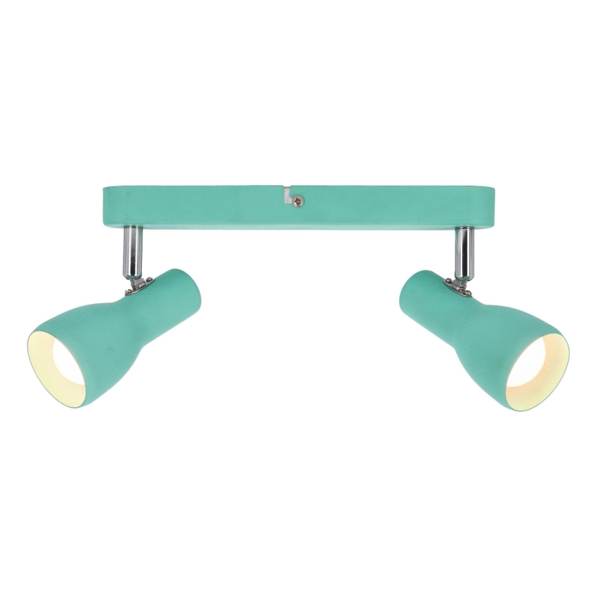 Точковий світильник PICARDO 2xE14/40W/230V бірюзовий