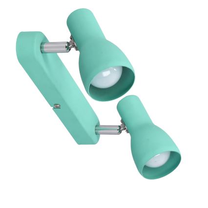 Точковий світильник PICARDO 2xE14/40W/230V бірюзовий