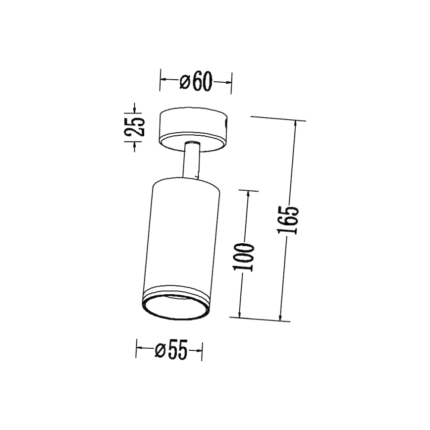 Точковий світильник PIPE 1xGU10/10W/230V білий