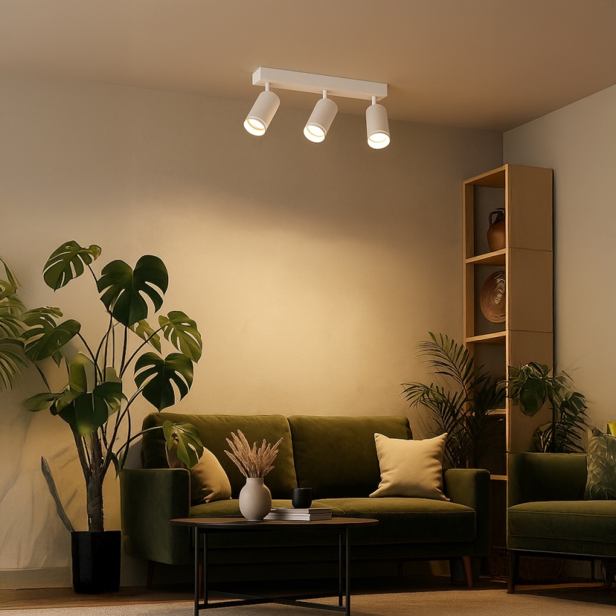 Точковий світильник PIPE 3xGU10/10W/230V білий